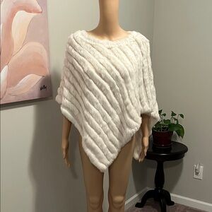 Elegant Cream Women's Poncho